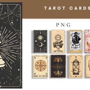 Afdrukbaar tarotkaartspel | Tarotkaarten | Tarotkaarten afdrukken | Afdrukbare tarotkaarten | Tarotkaartenspel | Afdrukbaar digitaal tarotdeck