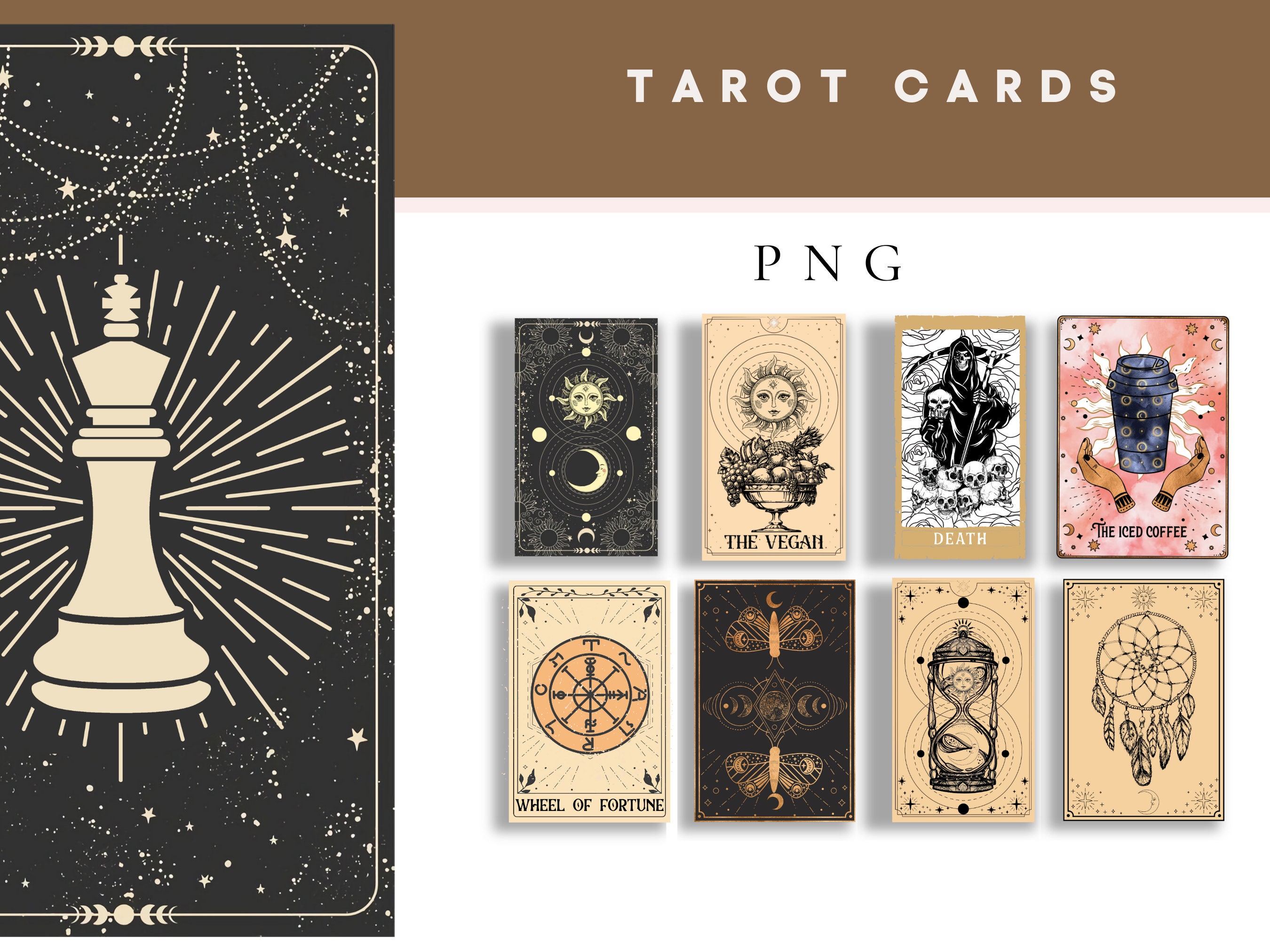 Undated Digital Tarot Journal, Tarot Planner, Tarot Card Workbook