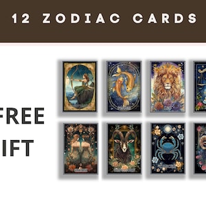 ZODIAC CARDS SVG, cartas de tarô Svg, clipart místico, signo do zodíaco Svg, constelação do zodíaco Svg, celestial svg, Witchy Svg, vetor, Dxf