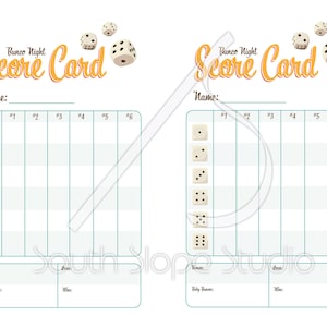 Print at Home Bunco Score Cards