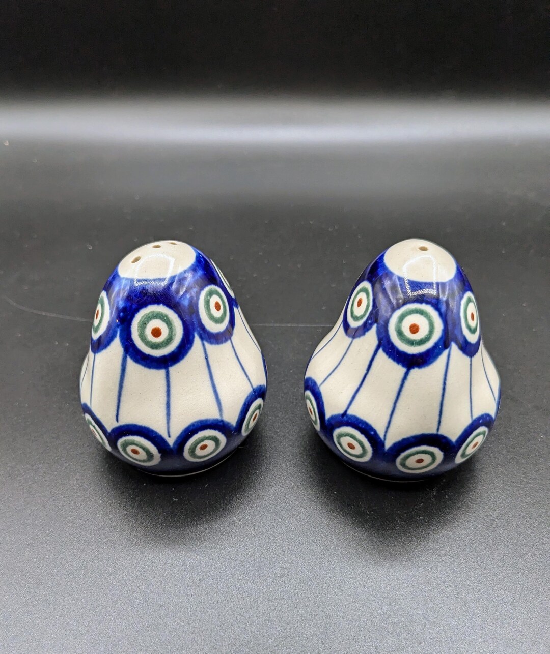 Polish Pottery Salt And Pepper Shakers