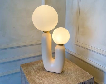 Minimalistic Bedside Lamp, Nordic Style Glass Ball Vintage Design Retro Japanese Bedroom Bedside Lamp Lighting