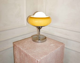 Danish Egg Tart Lamp: Hand-Painted Glass Egg with Mini-Chandelier