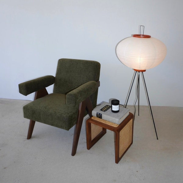 Paper Floor Lamp, Mid Century Standing Lamps for Bedroom, Minimalist Cloth Light, Living Room Lantern, Room Decor, Housewarming Gift