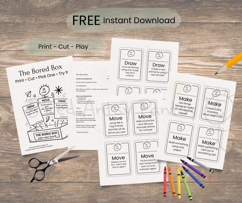 The Bored Box Activity Pack - Etsy Canada