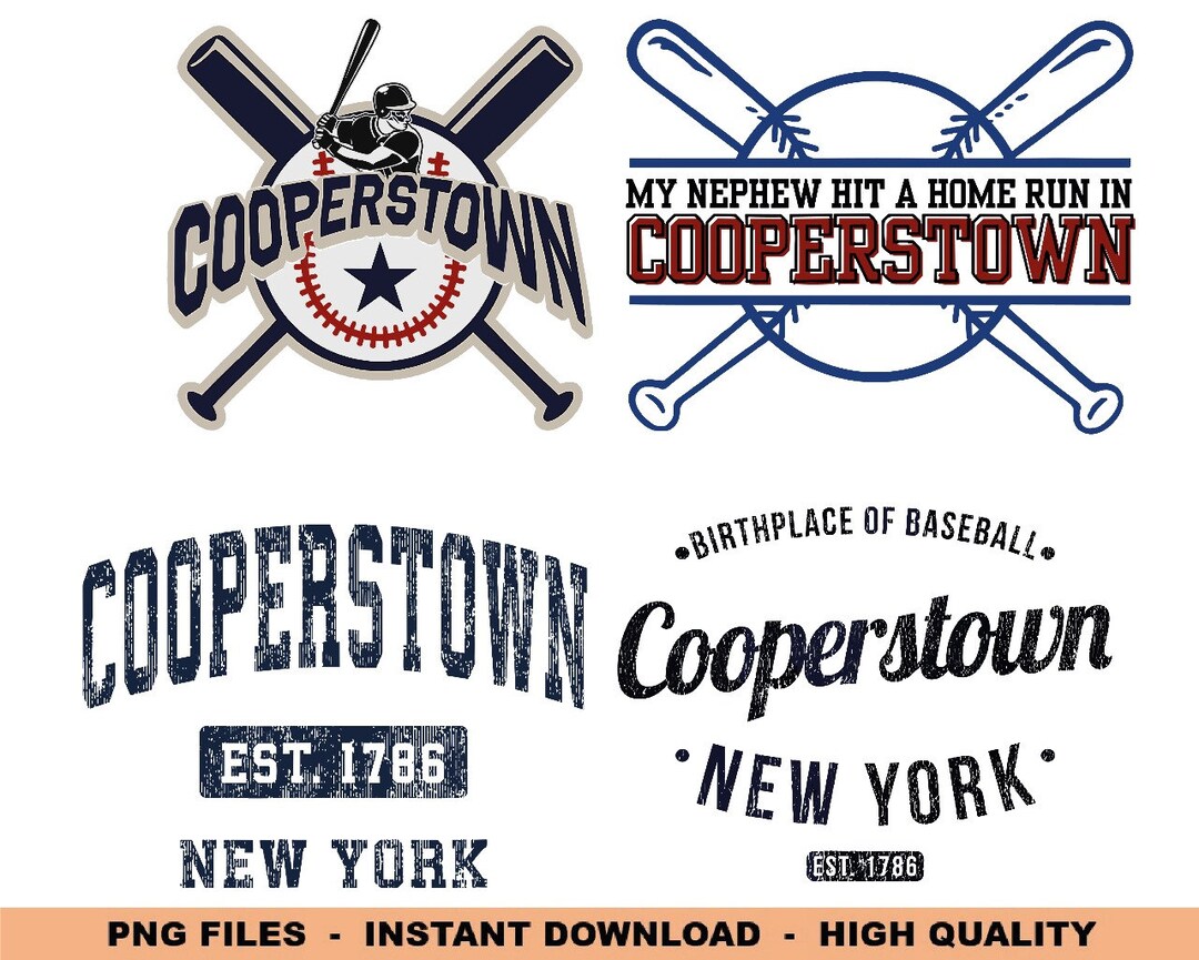 Cooperstown New York Baseball Game Family Vacation Png Bundle Etsy