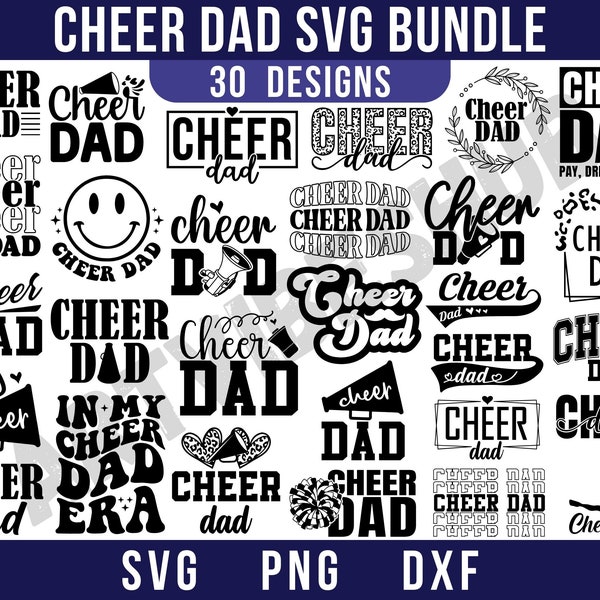 2024 Cheer Dad SVG Bundle, Cheer Dad PNG, Cheerleader's Dad SvG, Funny Cheer Dad Svg, Cheer Sister Svg, Cheer Aunt Svg, Digital Download