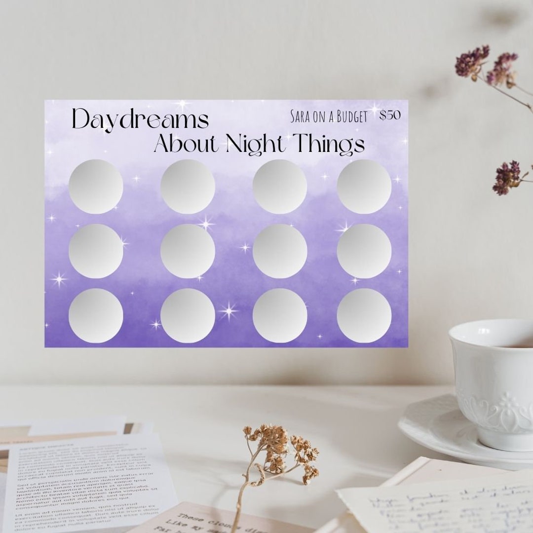 Daydreams About Night Things Scratchoff Savings Challenge Etsy