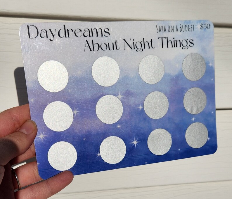 Daydreams About Night Things Scratchoff Savings Challenge Etsy