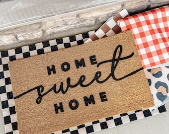 Home Sweet Home Custom Door mat | Welcome Mat | House warming gift | Rug