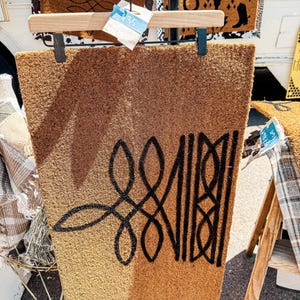 Paillasson personnalisé | Paillasson western avec point de botte | Cadeau de mariage Doormat Only