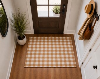 Tapis vichy camel