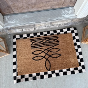Custom Door Mat | Boot Stitch Western Door Mat | Wedding Gift