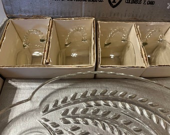 Vintage Federal Hospitality Snack Set with Original Box