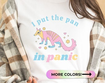 Pan Pride Shirt, Pansexual Flag Tshirt, LGBTQ Tee, Pride Month Gift, Funny Gay Shirt, Pan in Panic shirt, Queer Owned, Gay Humor, Queer Meme
