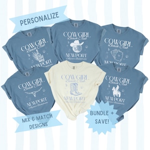 Coastal Cowgirl Bachelorette Custom Shirts, Beach Bride, Bridal Party, Last Toast Coast, Bach Club Western Bridesmaids, Disco Last Rodeo