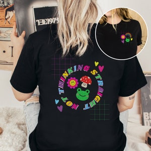 Not Thinking Straight Tshirt, Pride shirt, LGBTQ Shirt, Retro Rainbow Tee, Queer Owned, Gay Frog, Vintage 00's Aesthetic, Discreet Gay