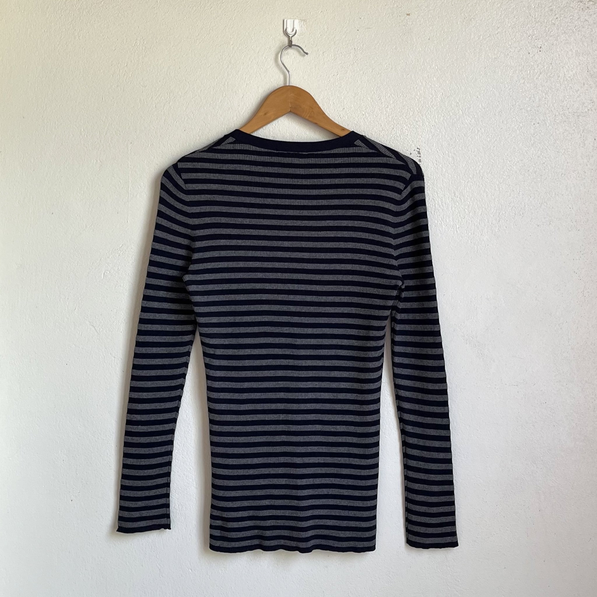 Burberry London V-neck Striped Cardigan - Navy & Grey - Etsy Canada