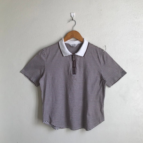 美品⭐️ LANVIN SPORT ポロワンピース M ブラック ストライプ