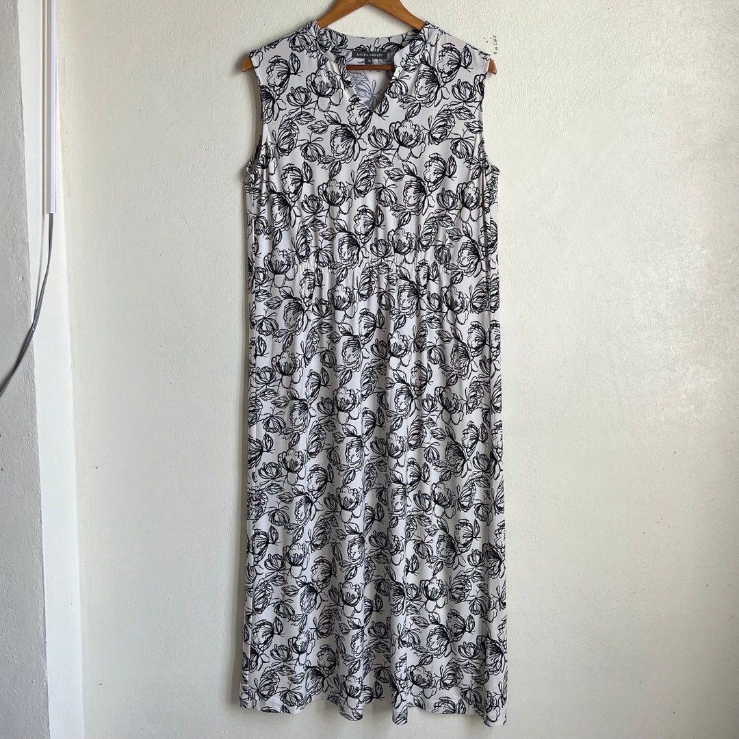 Laura Ashley Maxi Dress Floral Print Size 40 - Etsy