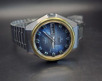 Orologio da polso automatico vintage King Seiko Vanac, cristallo sfaccettato, prodotto in Giappone