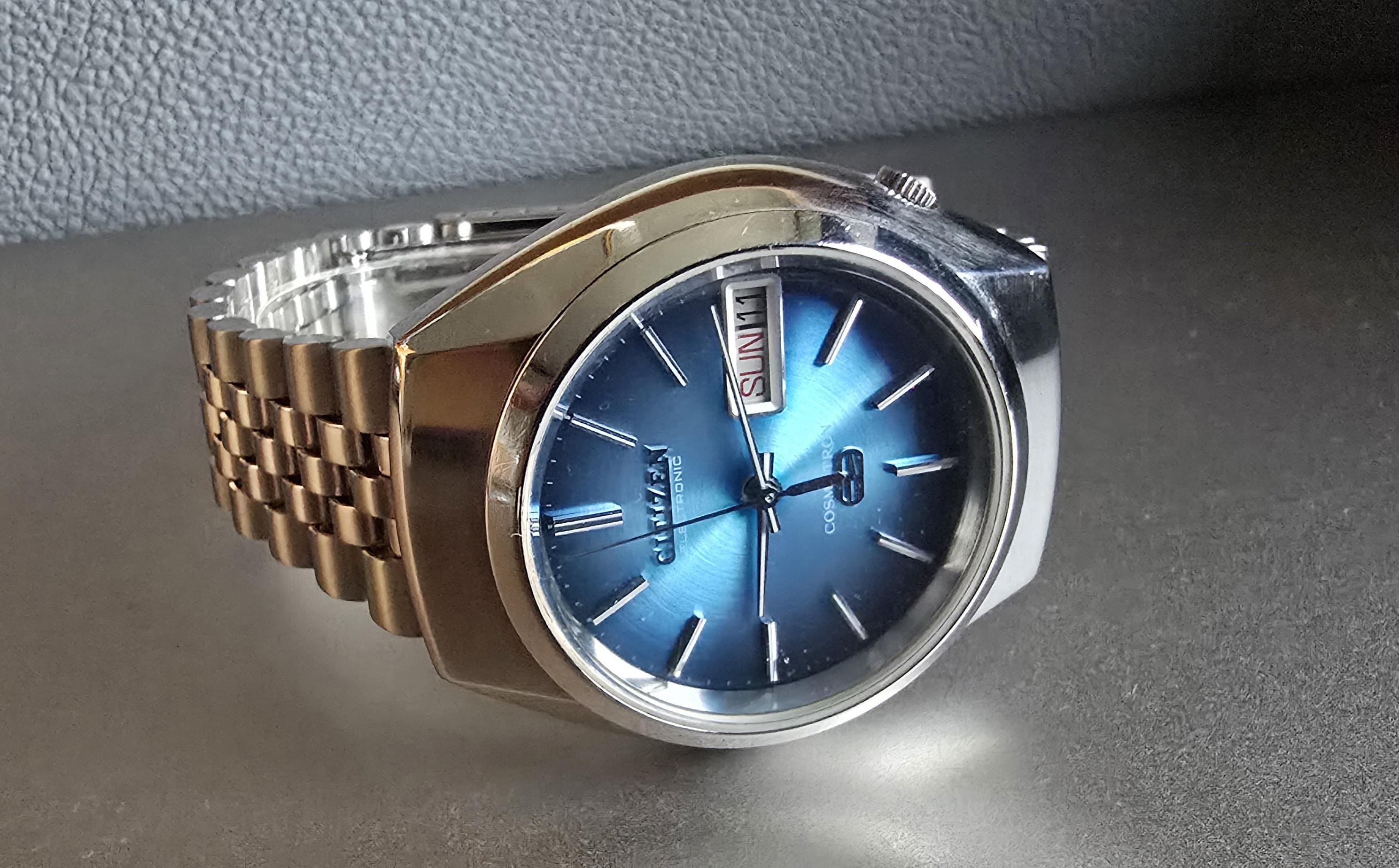 Vintage Citizen Cosmotron Watch , Electric Drive From a Battery