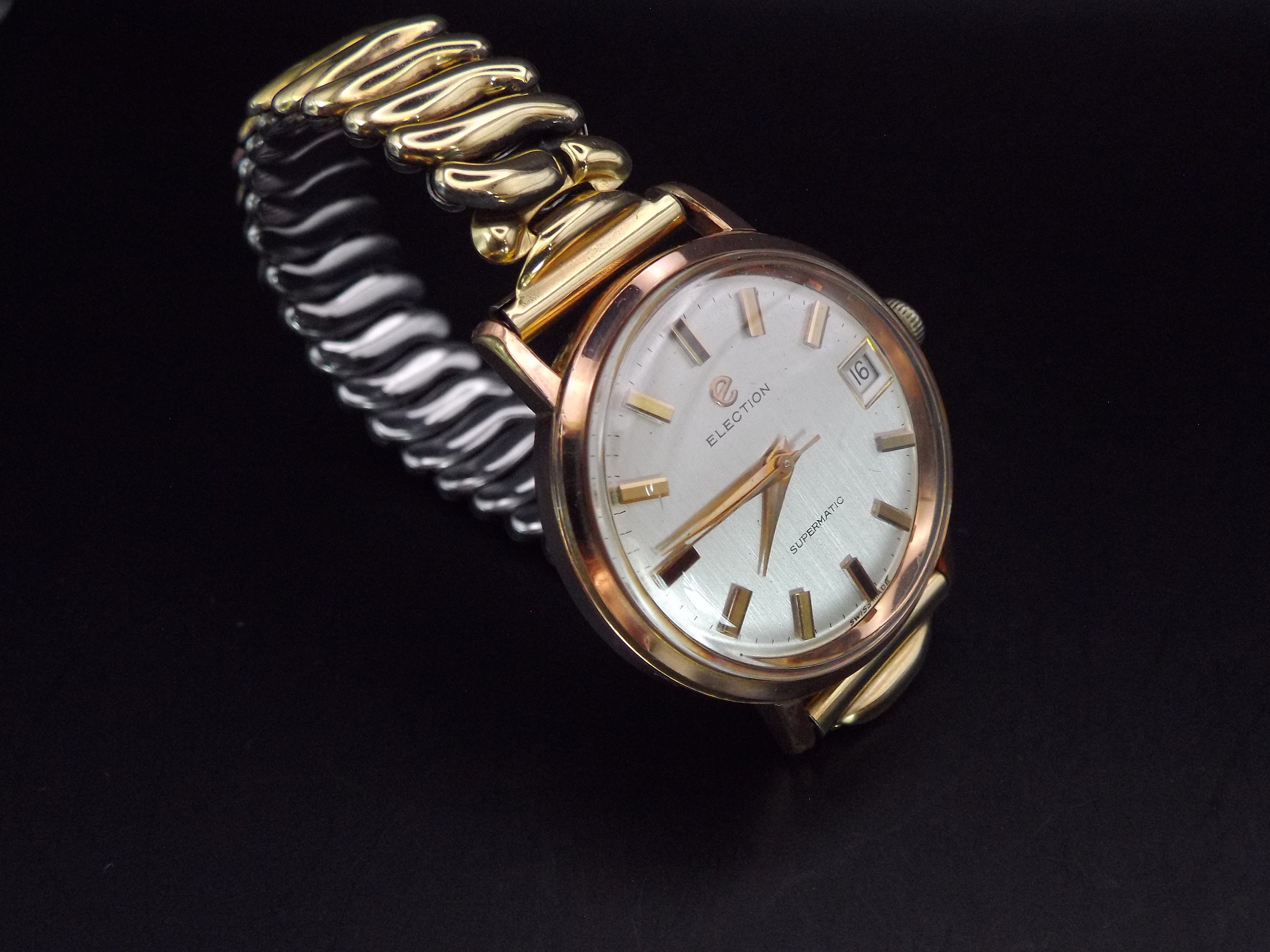 Vintage Rare Wrist Watch Election Supermatic Made in Swiss  display picture 3
