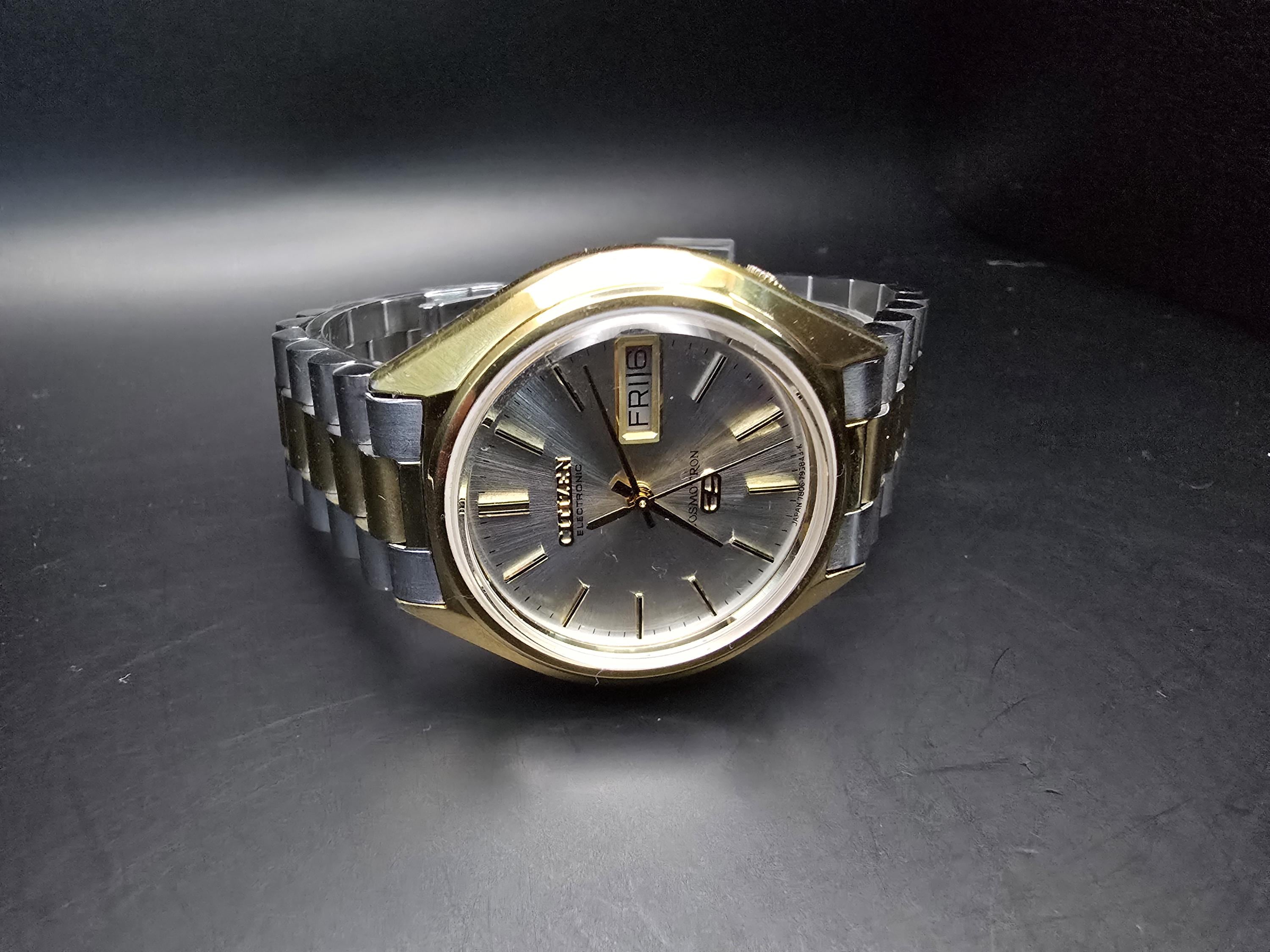 Vintage quartz watch Citizen Cosmotron 70's, like new !