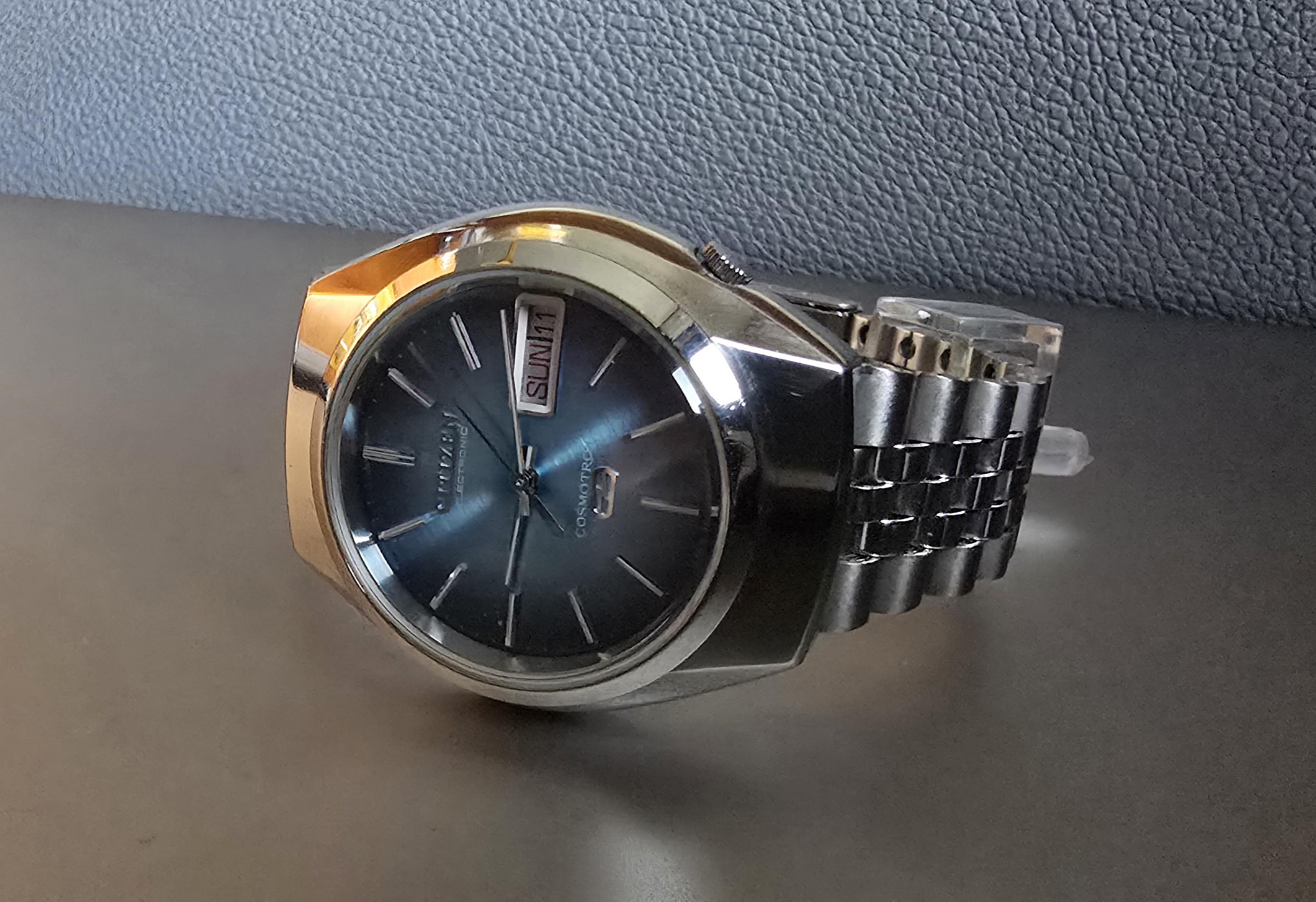 Vintage Citizen Cosmotron Watch , Electric Drive From a Battery 