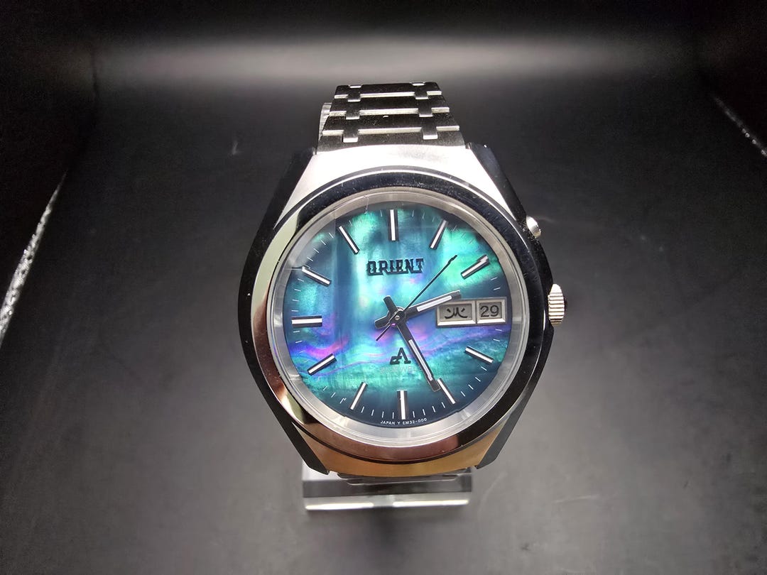 Vintage Orient Automatic Watch ,dial Made of Natural Shell , 21 Jewels ...