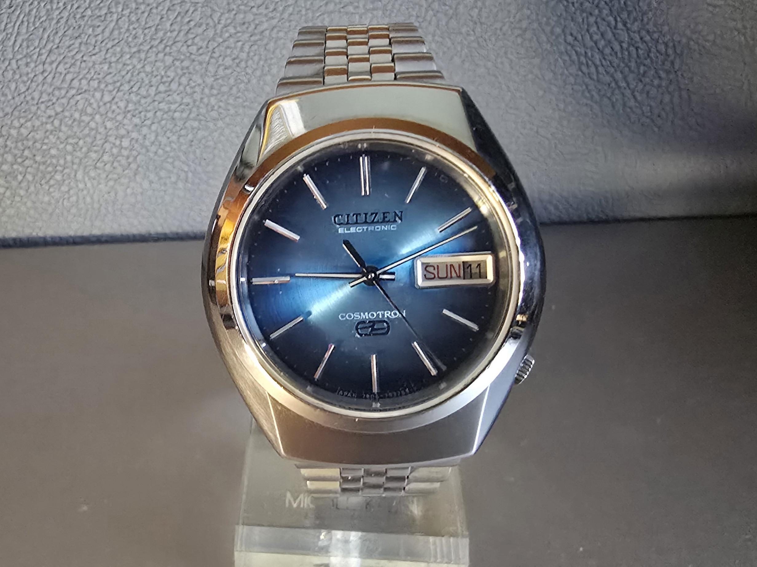 Vintage Citizen Cosmotron Watch , Electric Drive From a Battery 