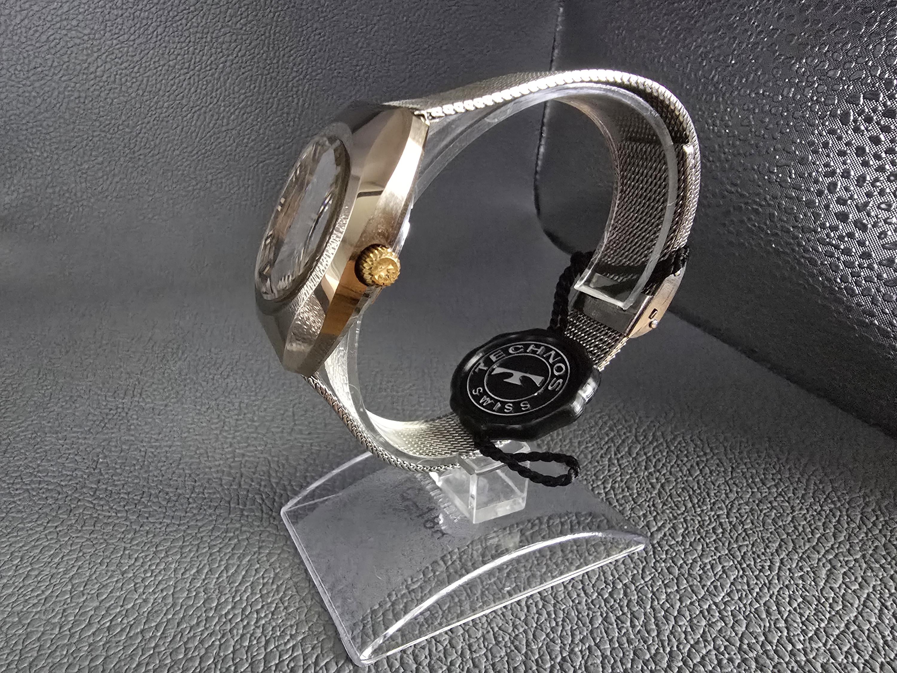 Vintage Technos Borazon-g Automatic Watch, Tiger's Eye Dial, Swiss