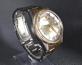 Orologio automatico Ricoh Dynamic Wide President, prodotto in Giappone negli anni '70, vintage raro, 25 gioielli