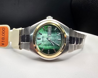 Orologio da polso da donna Seiko, prodotto in Giappone negli anni '70, vetro sfaccettato, Oldstock!