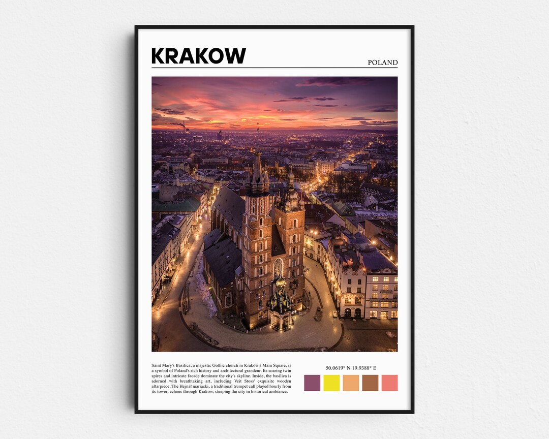 Krakow Print, Krakow Poster, Krakow Wall Art, Krakow Art Print, Krakow