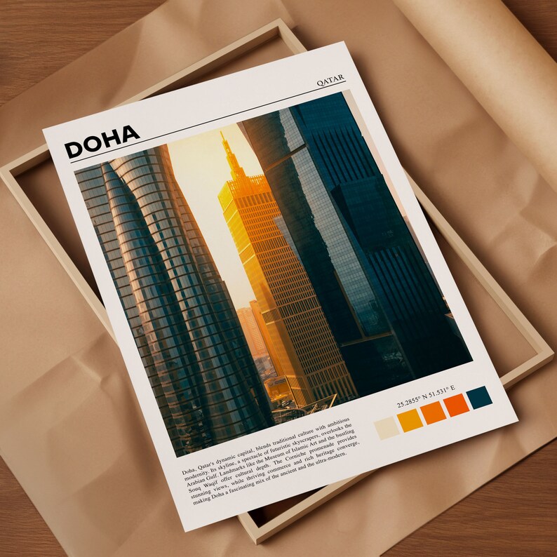 Doha Print, Doha Poster, Doha Wall Art, Doha Art Print, Doha Photo