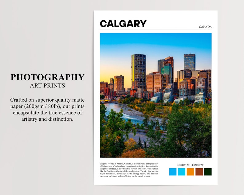 Calgary Print, Calgary Poster, Calgary Wall Art, Calgary Art Print, Calgary Photo, Calgary
