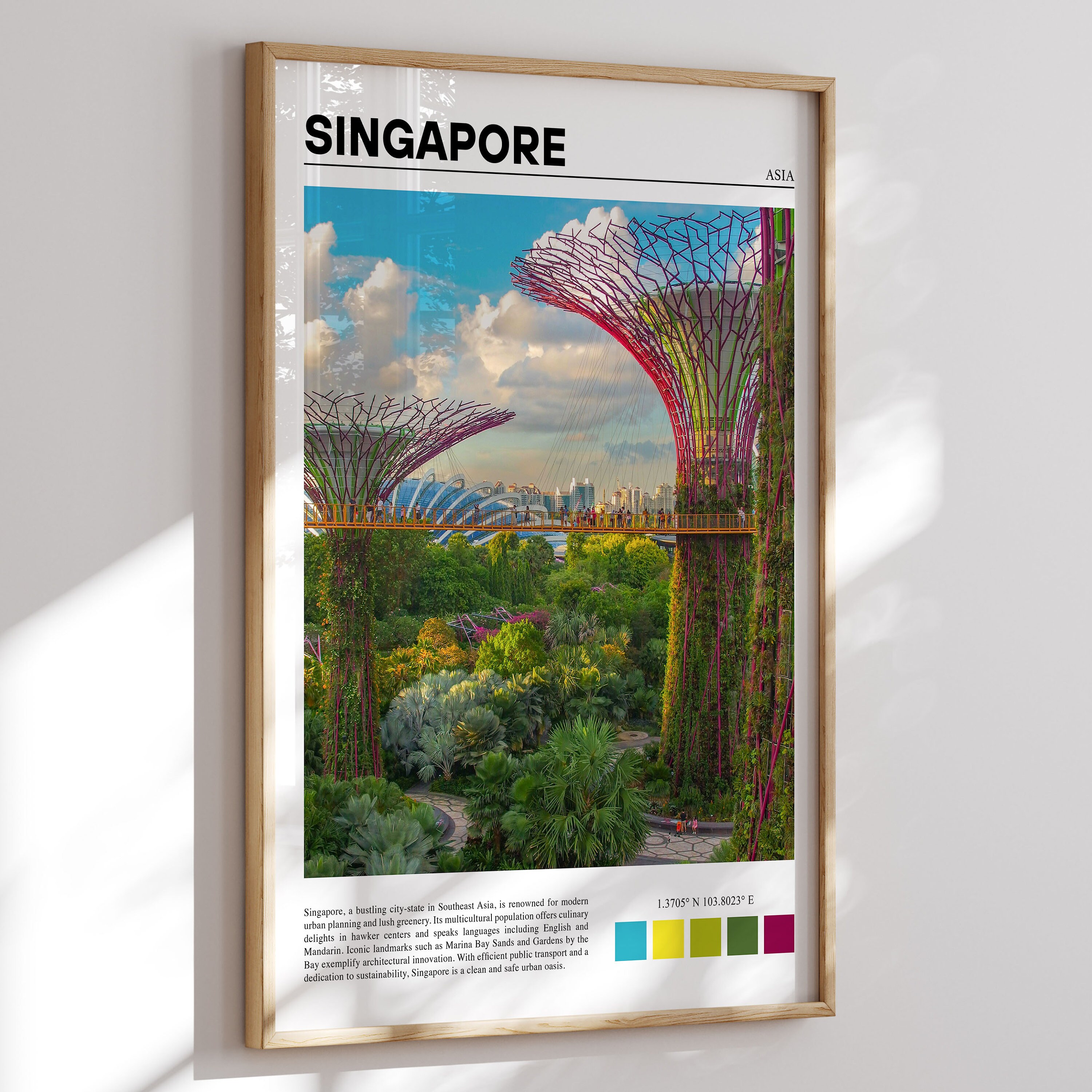 Singapore Print, Singapore Poster, Singapore Wall Art, Singapore Art