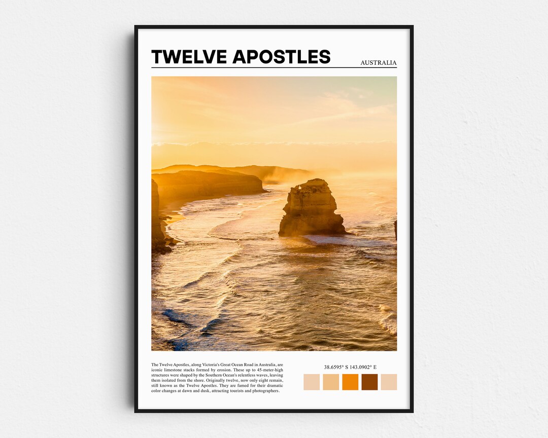 Twelve Apostles Print, Australia Coastal Print, Ocean Wall Art, Great