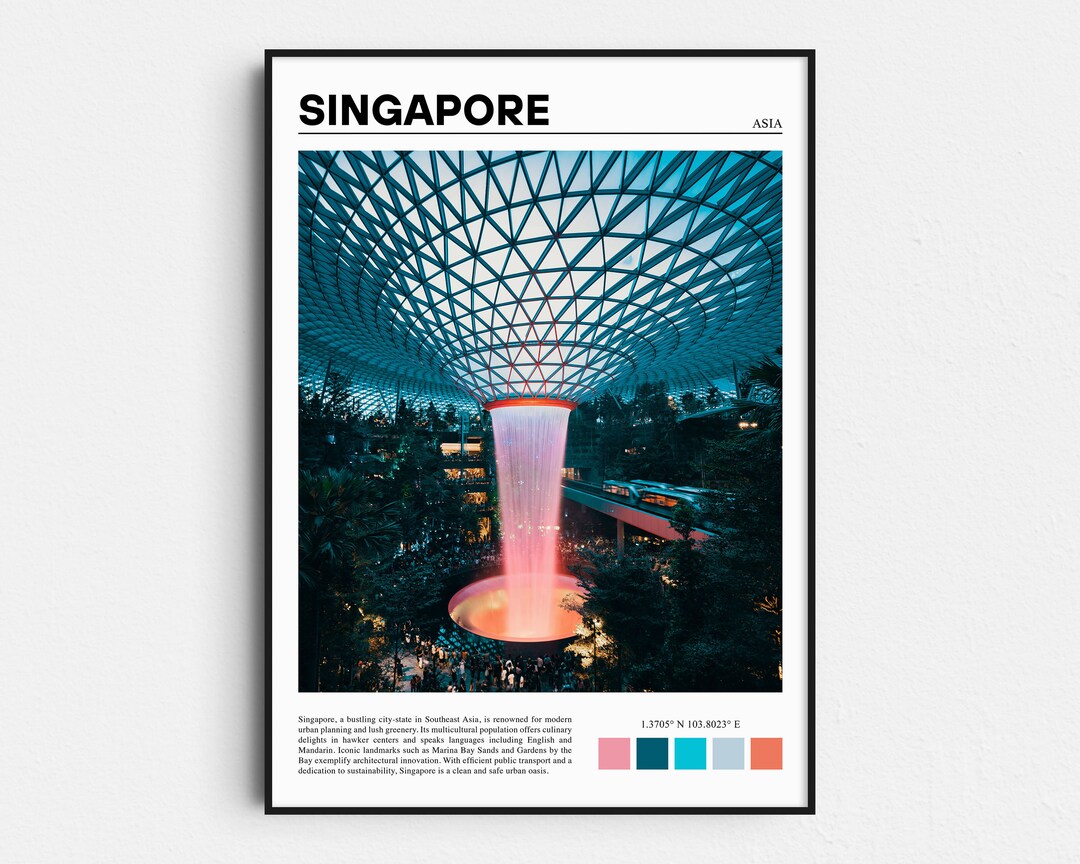 Singapore Print, Singapore Poster, Singapore Wall Art, Singapore Art