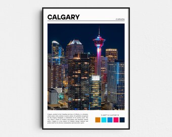 Calgary Print, Calgary Art, Calgary Poster, Calgary Photo, Calgary Poster Print, Canada Poster, Albert, Travel Print, Travel Gift,