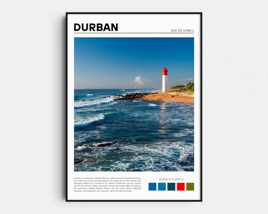 Durban Print, Durban Poster, Durban Wall Art, Durban Art Print, Durban