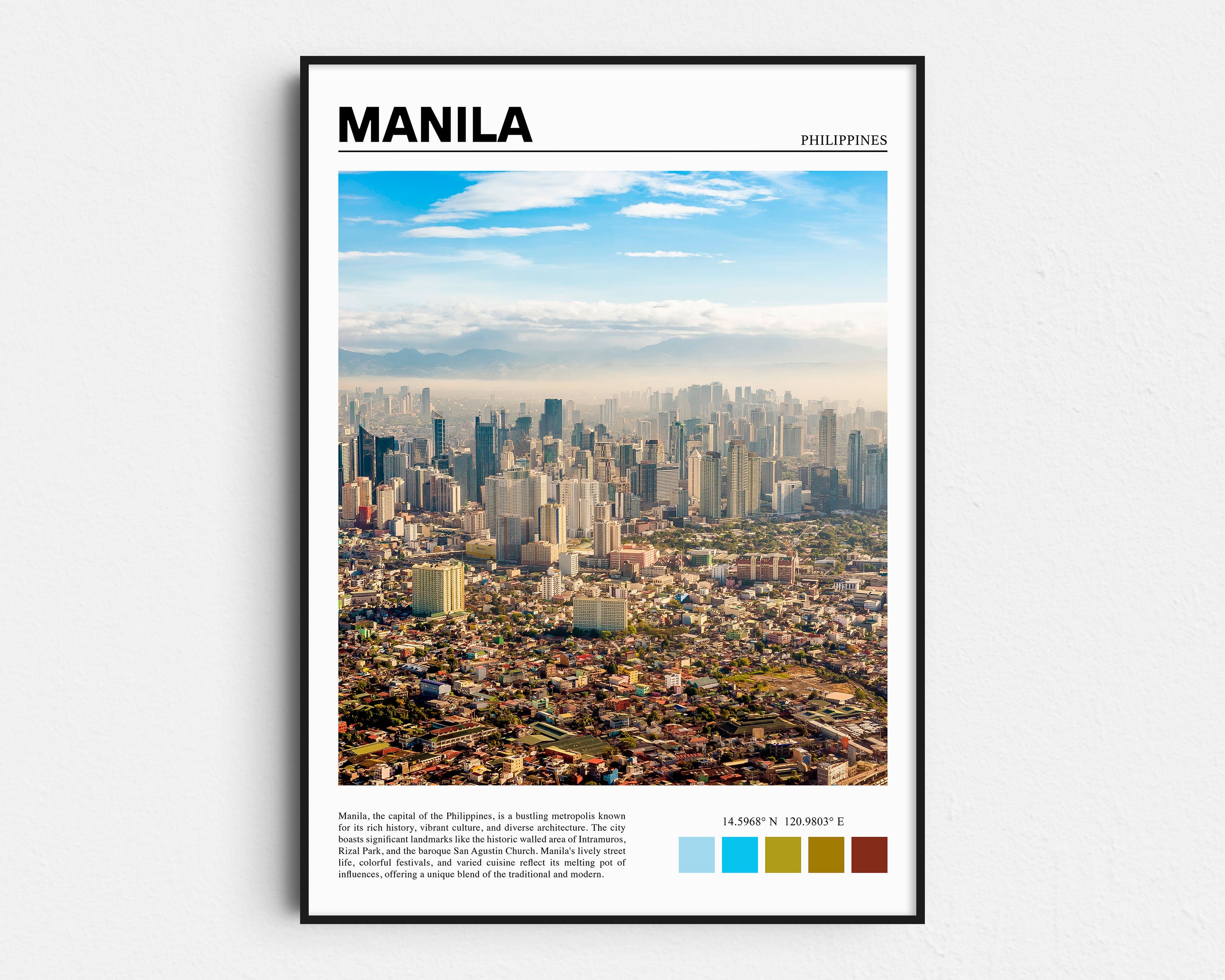 Manila Print, Manila Poster, Manila Wall Art, Manila Art Print, Manila