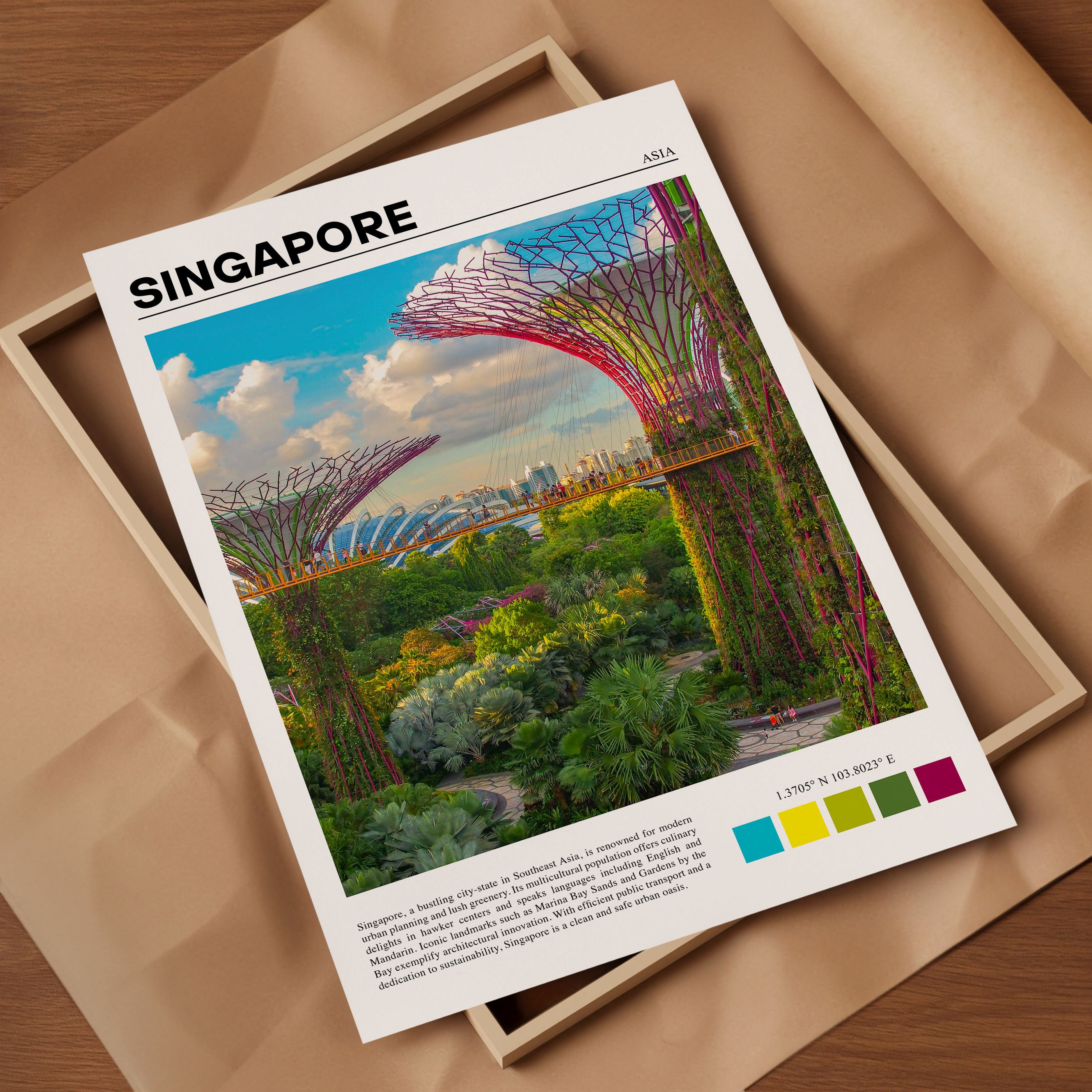 Singapore Print, Singapore Poster, Singapore Wall Art, Singapore Art