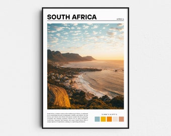 Impresión fotográfica de viaje de Sudáfrica, arte mural de paisaje marino costero