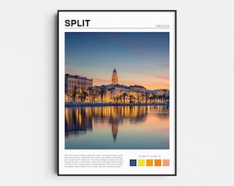 Impresión fotográfica de viaje de Split, Croacia, decoración del hogar en la costa adriática