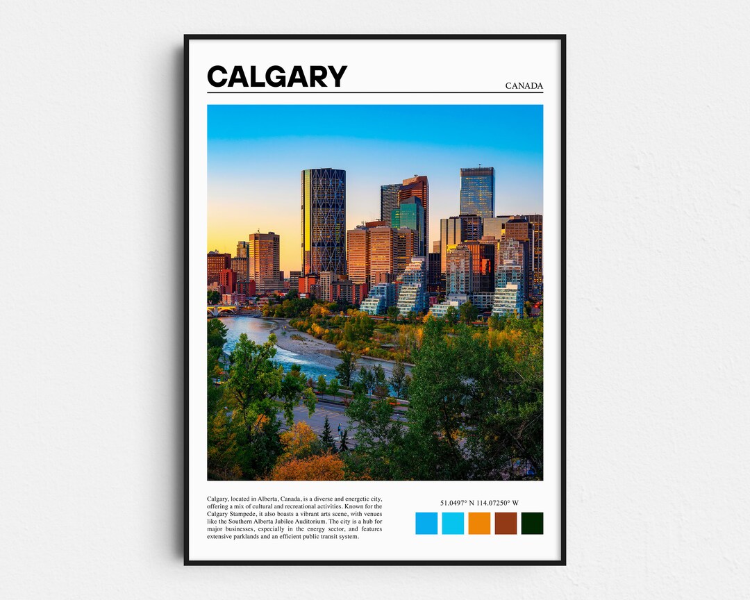 Calgary Print, Calgary Poster, Calgary Wall Art, Calgary Art Print