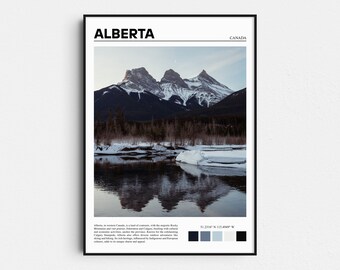 Alberta Print, Alberta Poster, Canada Print, Canada Poster, Alberta Photo, Alberta Wall Art Print, Canada Art, Mountain Wall Art, Gift