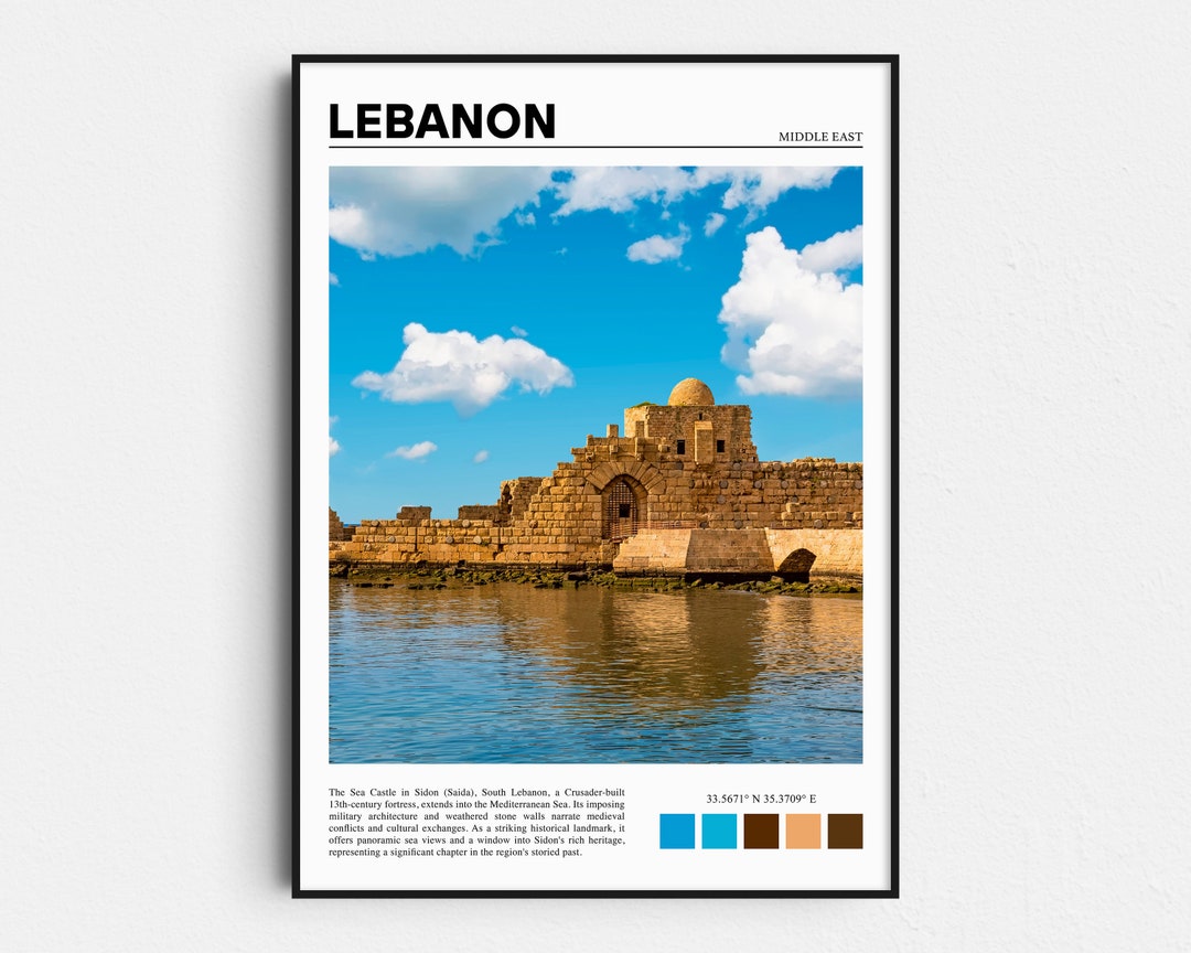 Lebanon Print, Lebanon Poster, Lebanon Wall Art, Lebanon Art Print, Lebanon Photography, Sea