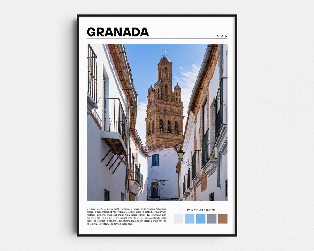 Granada Print, Granada Poster, Granada Wall Art, Granada Art Print